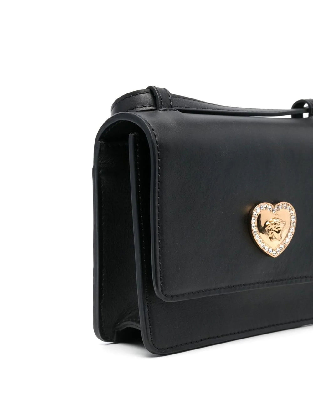 Accessories - VERSACE KIDS Girls Medusa Heart Leather Crossbody Bag Black - 10079421A056601B00V_O/S - Ask Me Wear