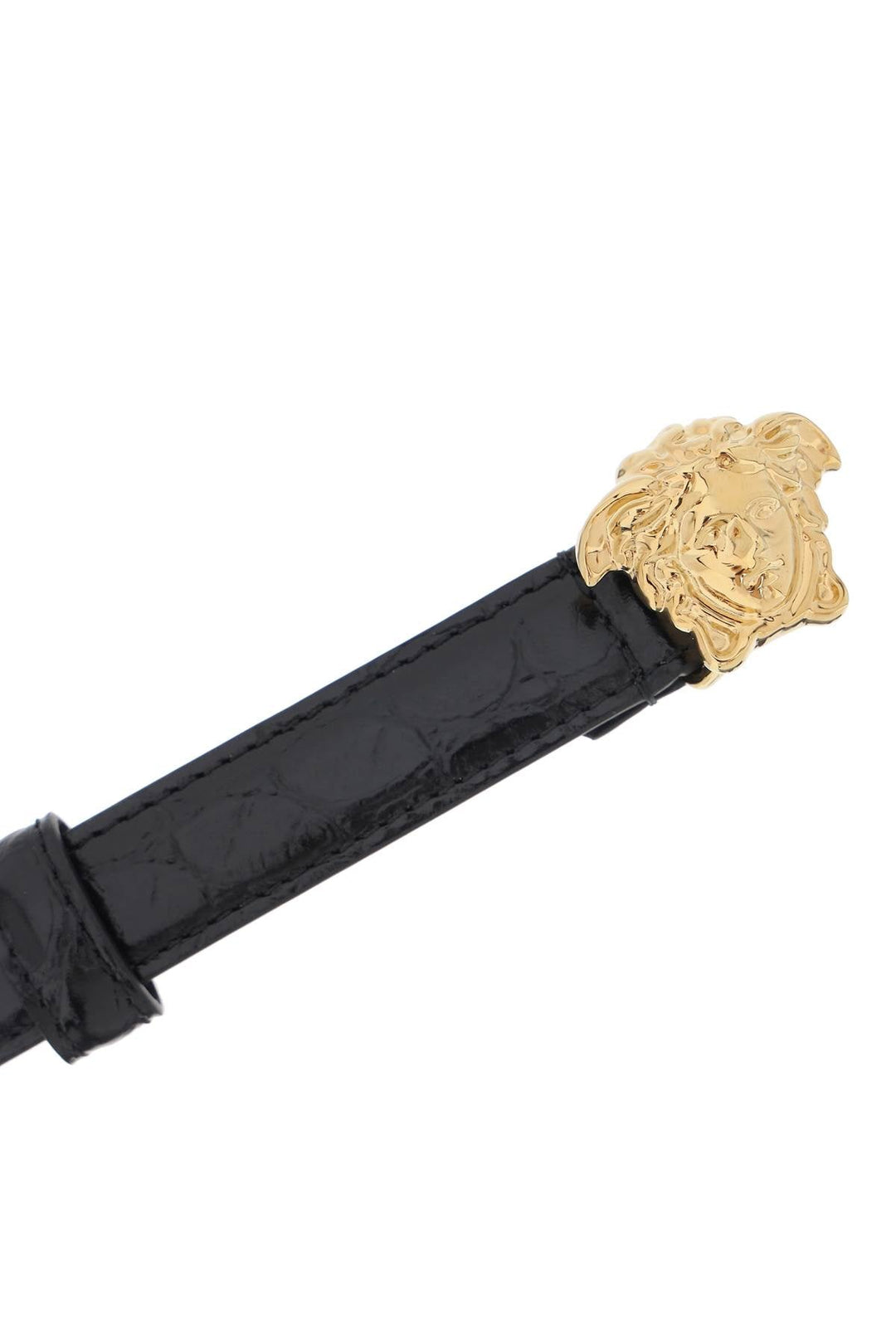 Belts - Versace La Medusa Croco - Embossed Belt - 241417ACR000001 - 1B00V - 85 - Ask Me Wear