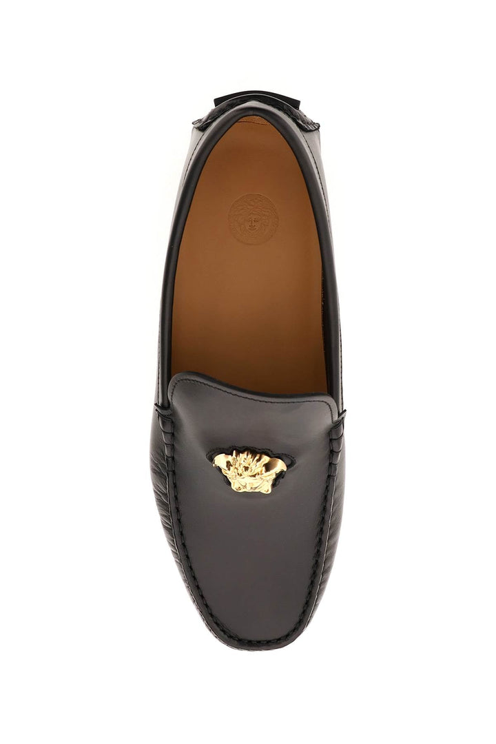 Shoes - Versace La Medusa Leather Loafers - 241417LMO000001 - 1B00V - 40 - Ask Me Wear