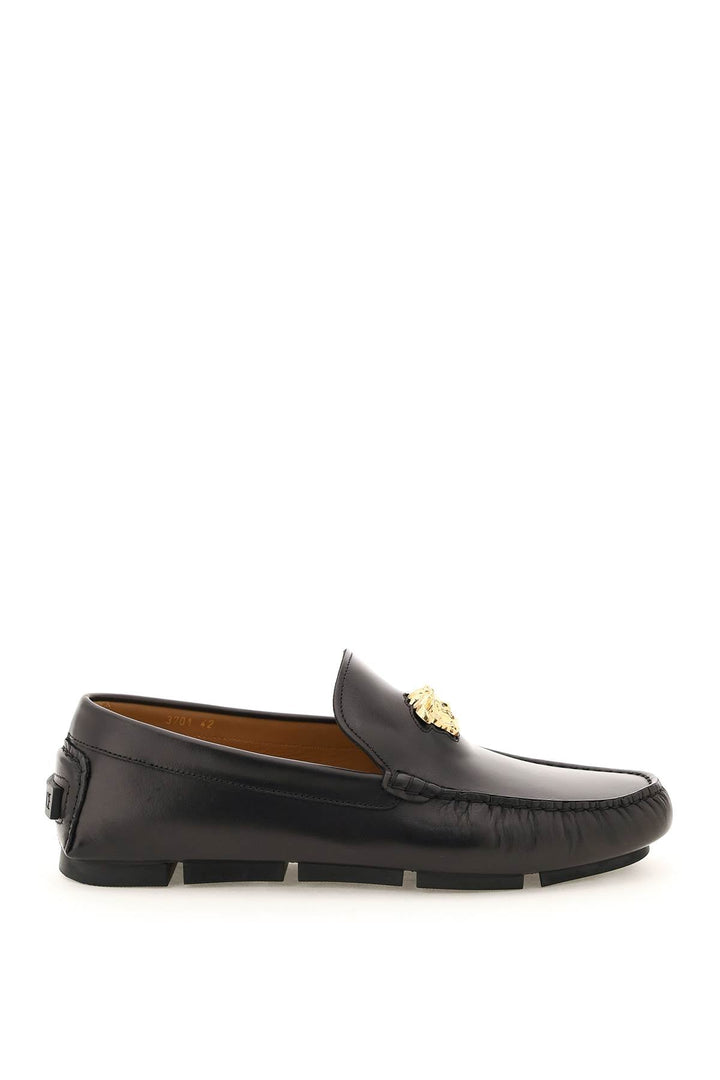 Shoes - Versace La Medusa Leather Loafers - 241417LMO000001 - 1B00V - 40 - Ask Me Wear