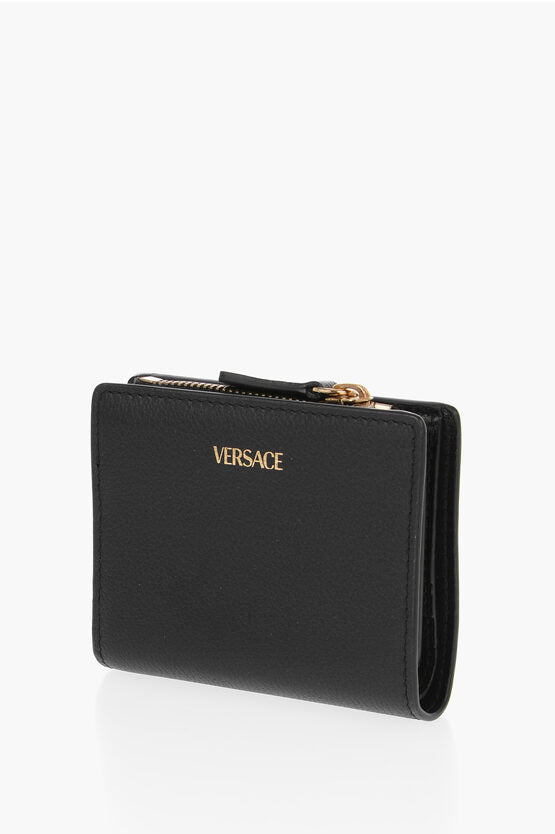 Accessories - Wallets & Card Holders - Versace Leather MEDUSA Wallet with Golden Details - 8054712088452 - Ask Me Wear