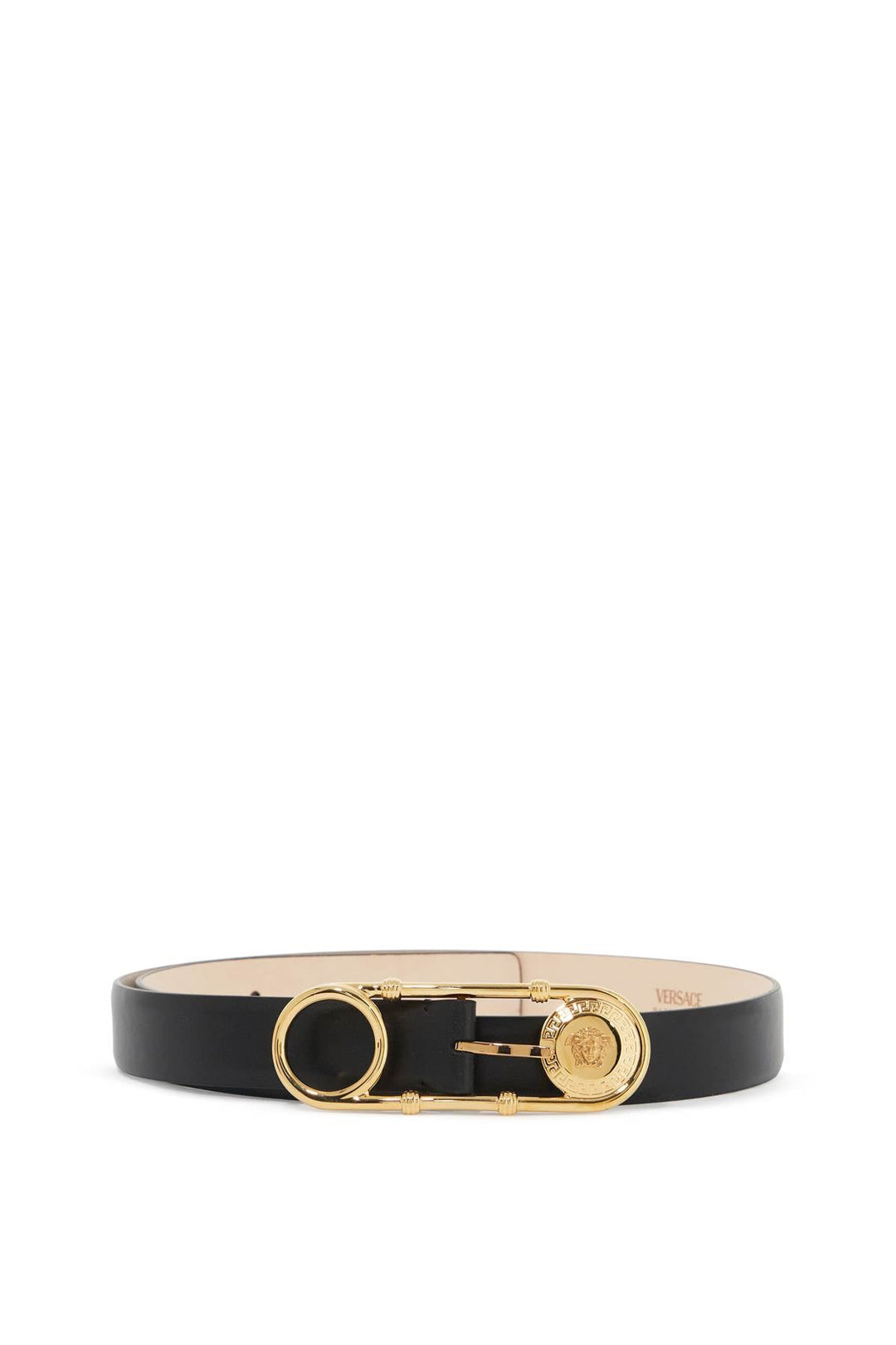 Belts - Versace Leather Safety Pin Belt - 242417ACR000003 - 1B00V - 80 - Ask Me Wear