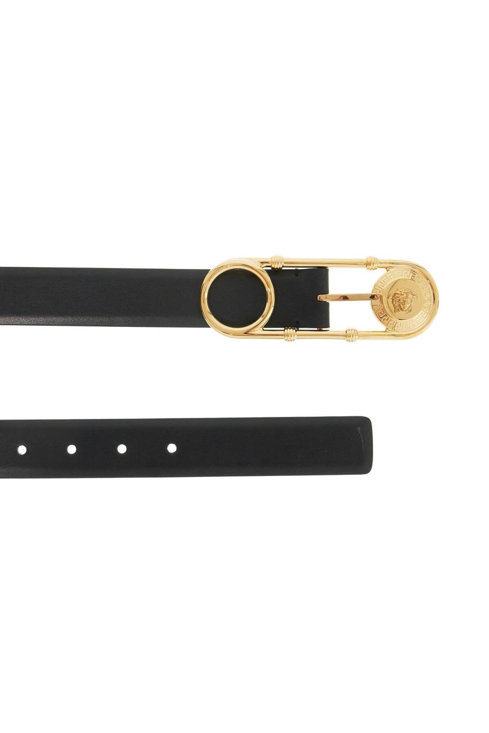 Belts - Versace Leather Safety Pin Belt - 242417ACR000003 - 1B00V - 80 - Ask Me Wear