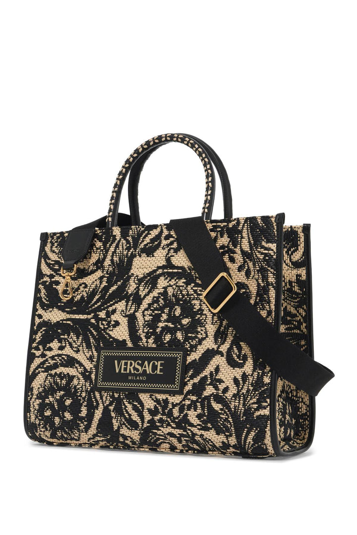 Bags - Versace Medium Athena Barocco Tote Bag In Raff - 242417FBS000004 - 6X60V - os - Ask Me Wear