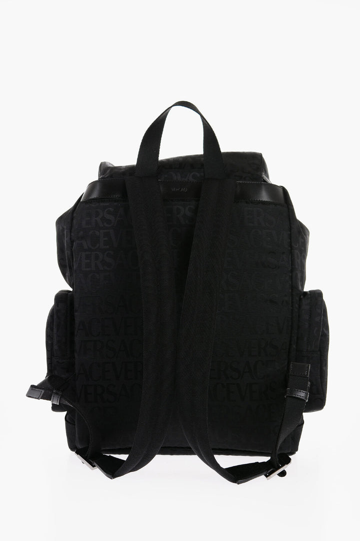 Other - Versace Nylon Backpack with All - Over Logo - 8056204350740 - Ask Me Wear