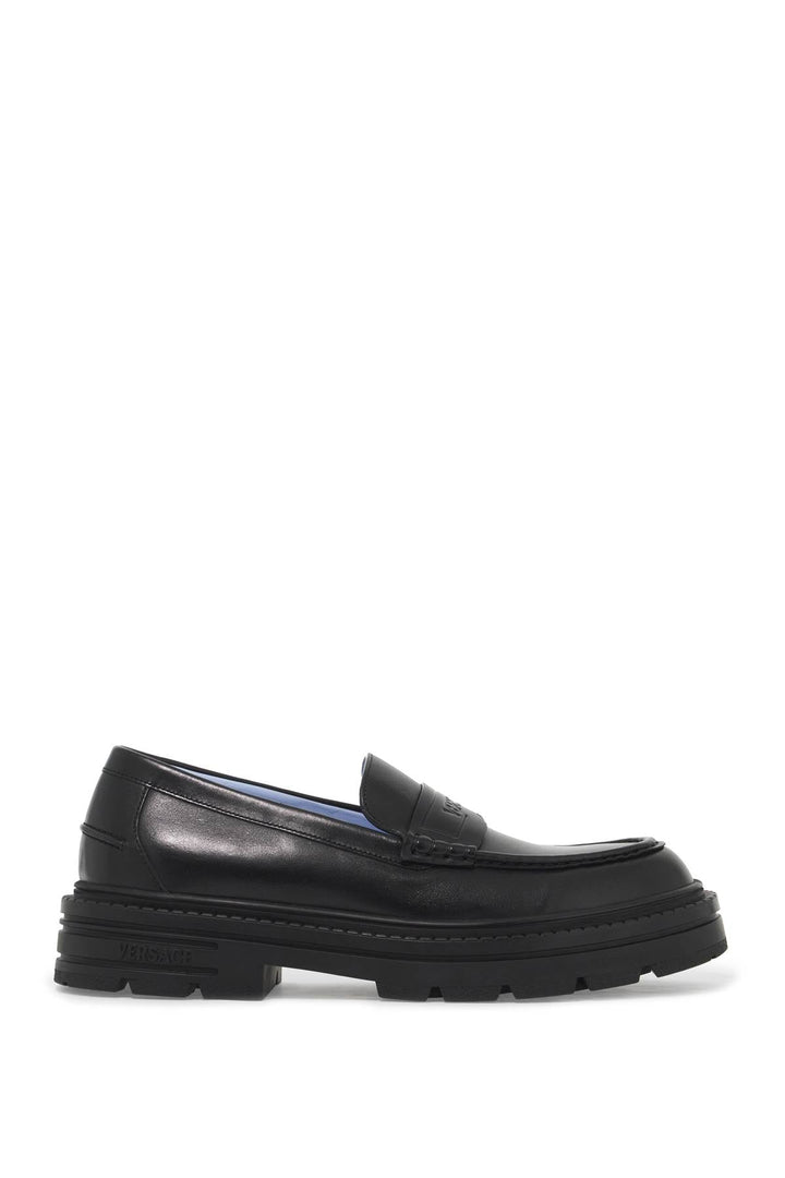 Shoes - Versace Smooth Leather Adriano Loafers In - 242417LMO000006 - 1B000 - 40 - Ask Me Wear