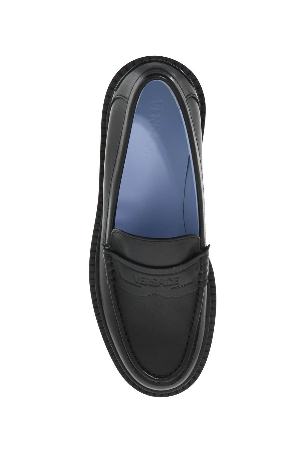 Shoes - Versace Smooth Leather Adriano Loafers In - 242417LMO000006 - 1B000 - 40 - Ask Me Wear