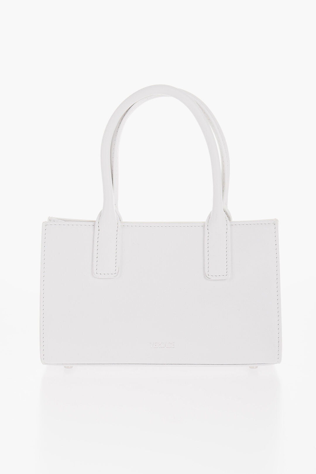 Other - Versace Solid Color Leather MEDUSA'95 Tote Bag with Silver - Tone Hard - 8053609215087 - Ask Me Wear