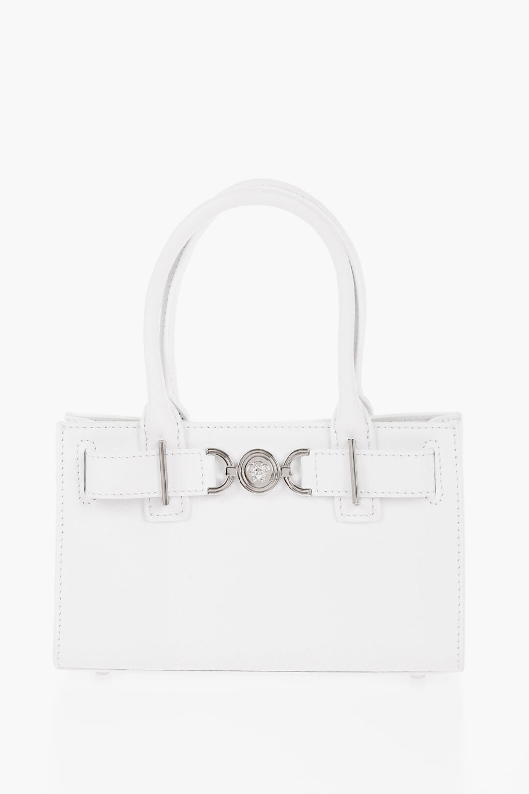 Other - Versace Solid Color Leather MEDUSA'95 Tote Bag with Silver - Tone Hard - 8053609215087 - Ask Me Wear