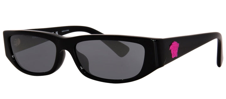 VersaceSunglasses - Versace Kids VK 4002U GB1/6G Rectangle Plastic Black Sunglasses with Grey Mirror Lens - VK_4002U_GB1/6G_50mm - Ask Me Wear
