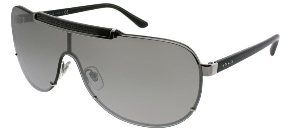 VersaceSunglasses - Versace VE 2140 10006G Aviator Metal Silver Sunglasses with Silver Mirror Lens - VE_2140_10006G - Ask Me Wear
