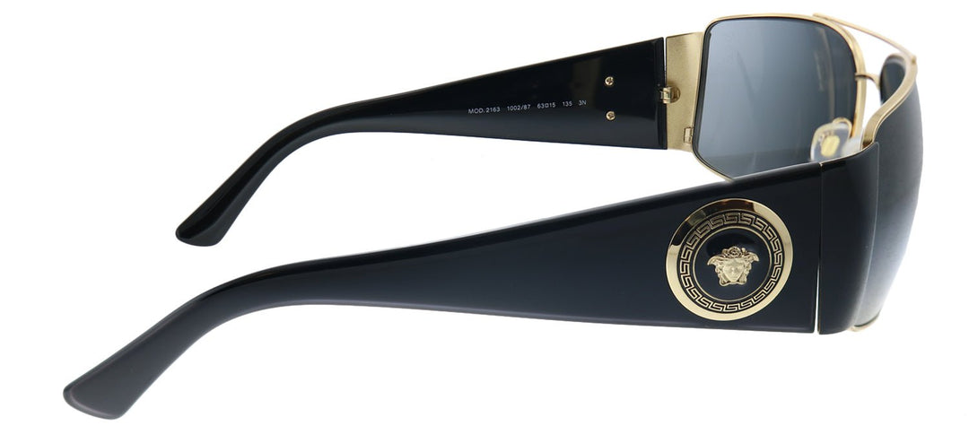 VersaceSunglasses - Versace VE 2163 100287 Aviator Metal Gold Sunglasses with Grey Lens - VE_2163_100287 - Ask Me Wear