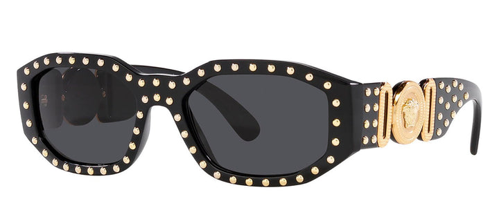 VersaceSunglasses - Versace VE 4361 539787 Geometric Plastic Black Sunglasses with Grey Lens - VE_4361_539787_53mm - Ask Me Wear