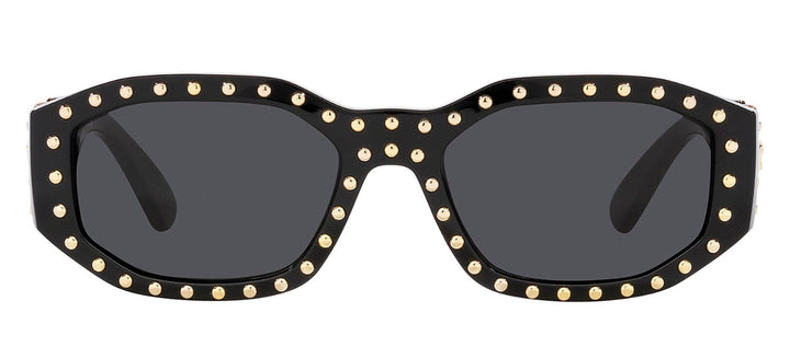 VersaceSunglasses - Versace VE 4361 539787 Geometric Plastic Black Sunglasses with Grey Lens - VE_4361_539787_53mm - Ask Me Wear
