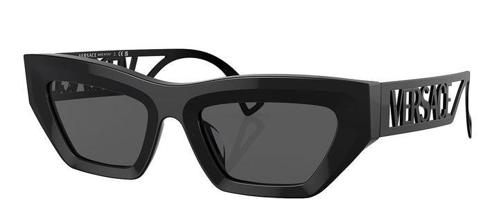 VersaceSunglasses - Versace VE 4432U 523287 Fashion Plastic Black Sunglasses with Grey Lens - VE_4432U_523287_53mm - Ask Me Wear