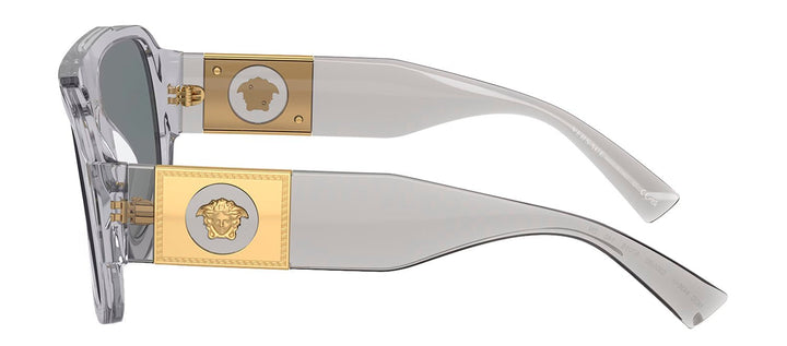 VersaceSunglasses - Versace VE 4436U 530580 Pillow Plastic Grey Sunglasses with Blue Lens - VE_4436U_530580_57mm - Ask Me Wear