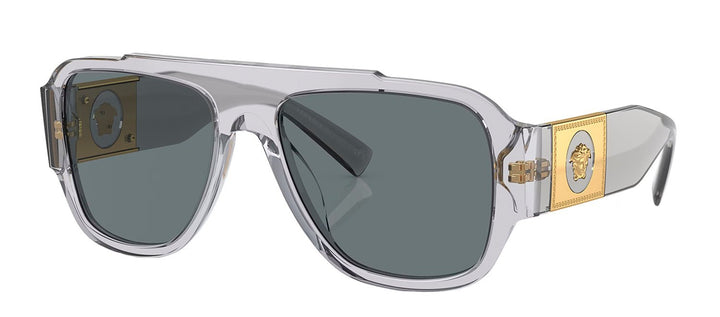 VersaceSunglasses - Versace VE 4436U 530580 Pillow Plastic Grey Sunglasses with Blue Lens - VE_4436U_530580_57mm - Ask Me Wear
