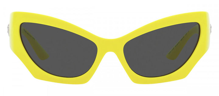 VersaceSunglasses - Versace VE 4450 541887 Cat - Eye Plastic Yellow Sunglasses with Grey Lens - VE_4450_541887_60mm - Ask Me Wear