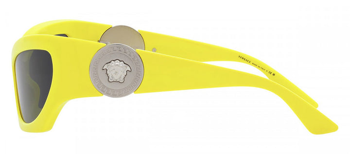 VersaceSunglasses - Versace VE 4450 541887 Cat - Eye Plastic Yellow Sunglasses with Grey Lens - VE_4450_541887_60mm - Ask Me Wear
