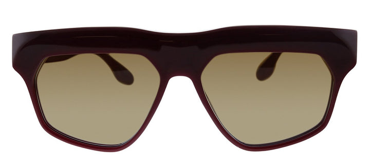 Victoria BeckhamSunglasses - Victoria Beckham VB 603S 604 Square Plastic Burgundy Sunglasses with Brown Gradient Lens - VB_603S_604_56mm - Ask Me Wear
