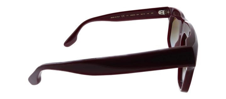 Victoria BeckhamSunglasses - Victoria Beckham VB 603S 604 Square Plastic Burgundy Sunglasses with Brown Gradient Lens - VB_603S_604_56mm - Ask Me Wear