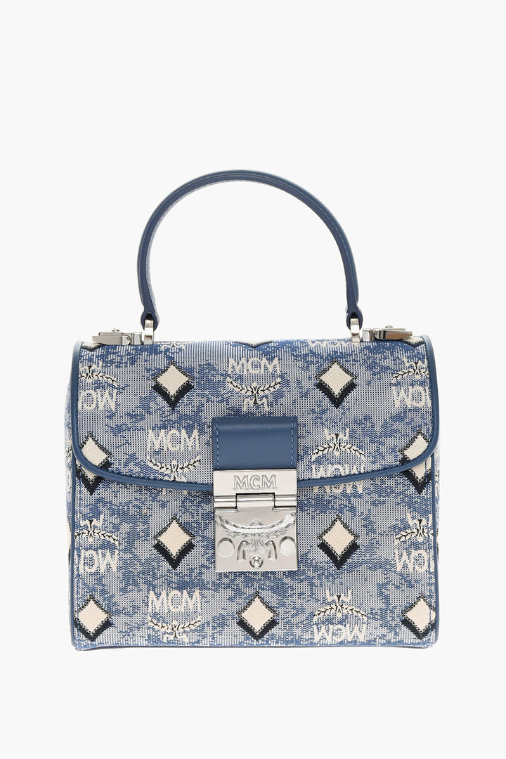 MCM Vintage Monogram Jacquard TRACY Crossbody Bag with Laurel Lo