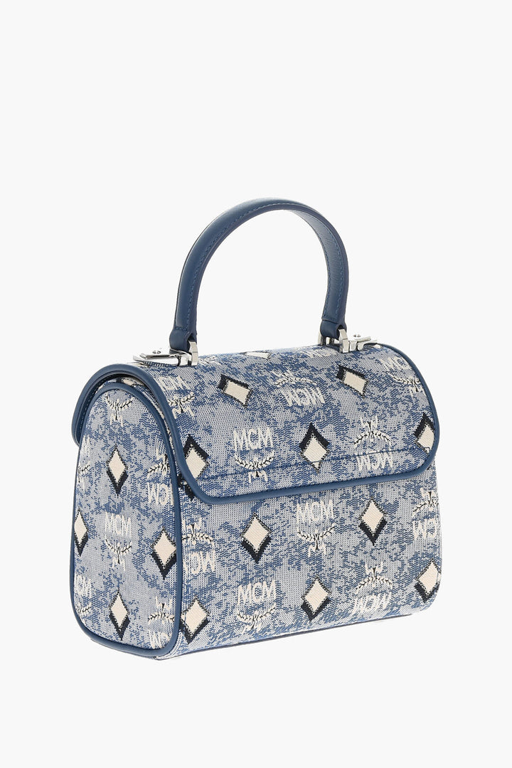 MCM Vintage Monogram Jacquard TRACY Crossbody Bag with Laurel Lo