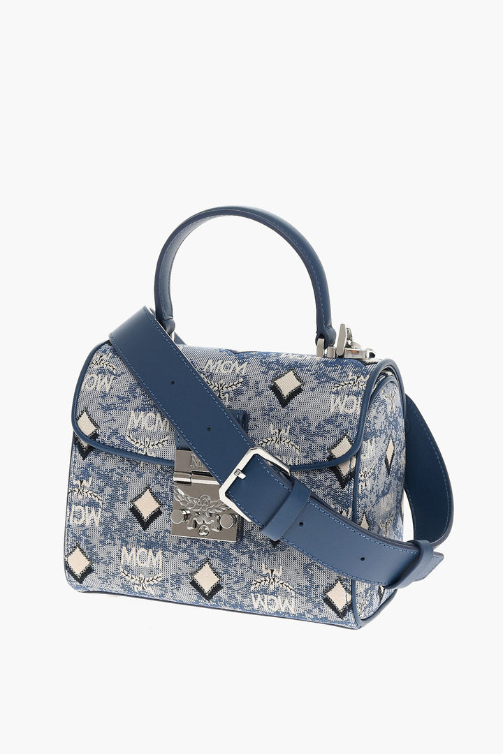 MCM Vintage Monogram Jacquard TRACY Crossbody Bag with Laurel Lo