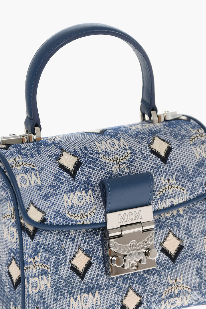 MCM Vintage Monogram Jacquard TRACY Crossbody Bag with Laurel Lo
