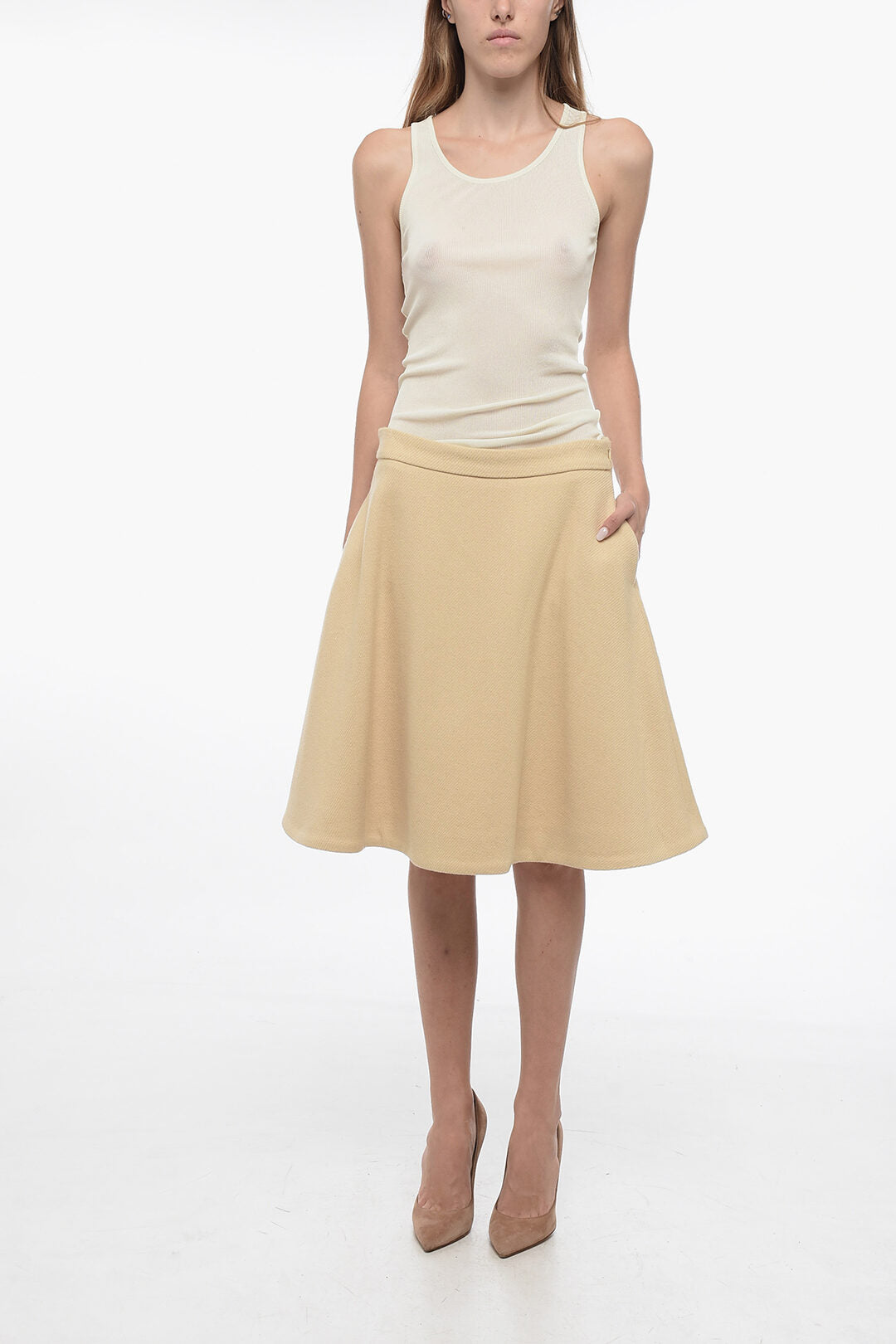 Ami Alexandre Mattiussi Virgin Wool Circle Skirt