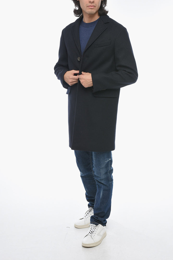 Dsquared2 Virgin Wool Coat with Flap Pockets