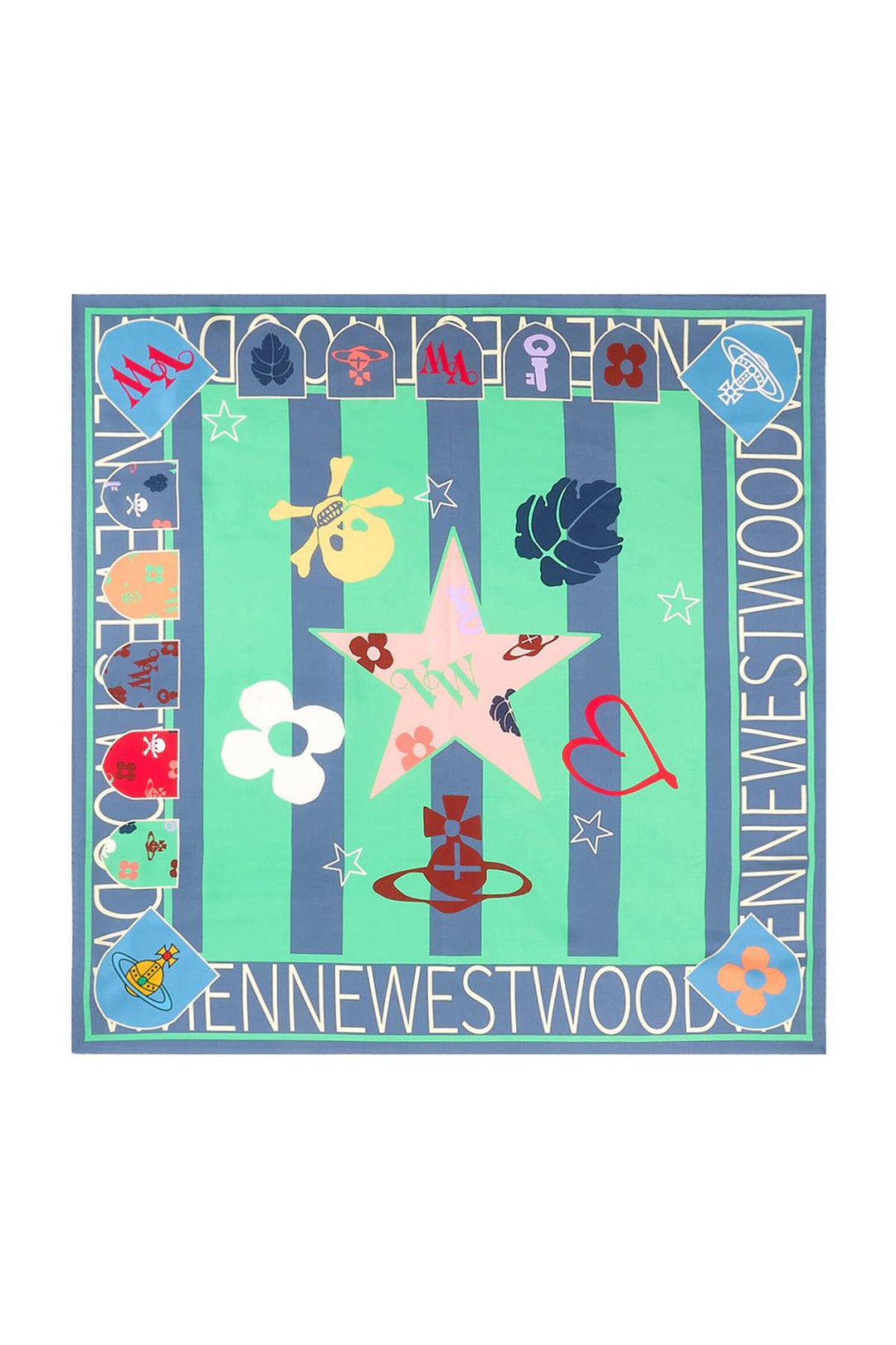 Other - Vivienne Westwood Printsquare Football Print Scarf - 241235YSC000001 - M401 - os - Ask Me Wear