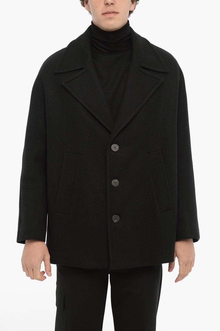 Neil Barrett Wool Blend Oversized Peacoat