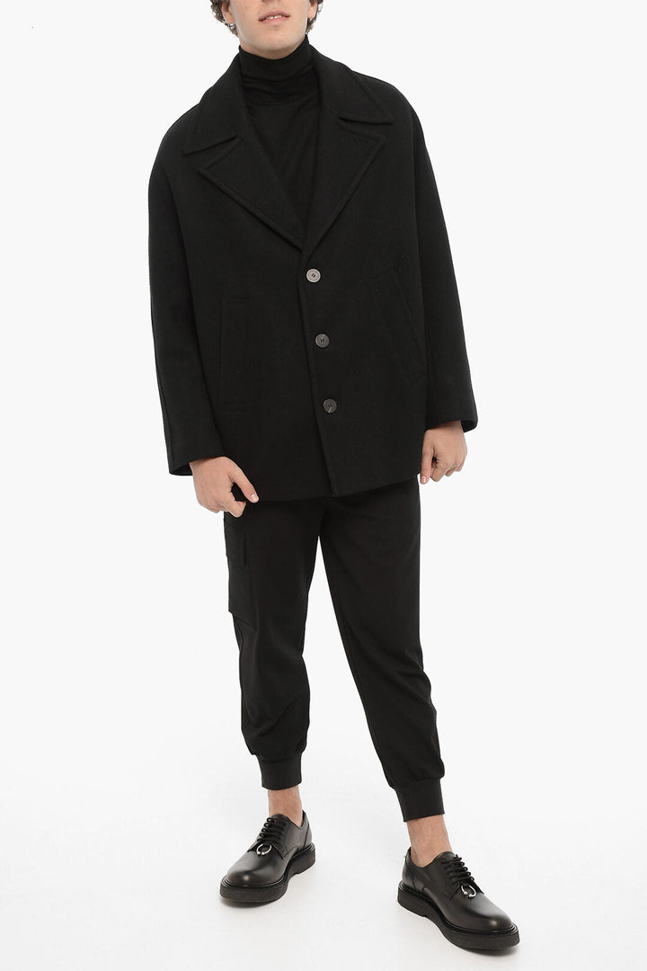 Neil Barrett Wool Blend Oversized Peacoat