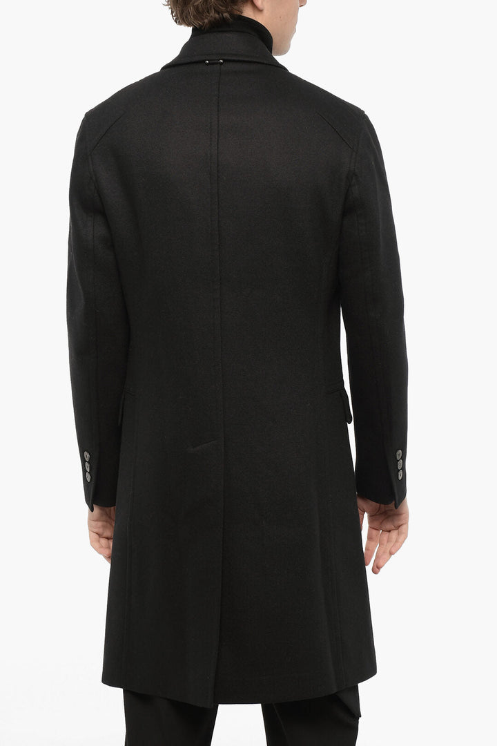 Neil Barrett Wool Blend Slim Fit Coat with Full Zip