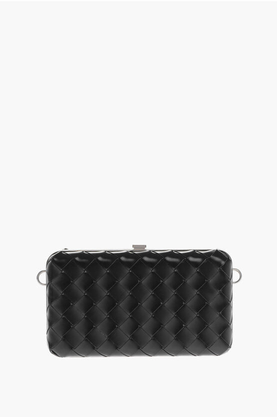 Bottega Veneta Woven Leather Clucth with Shoulder Strap