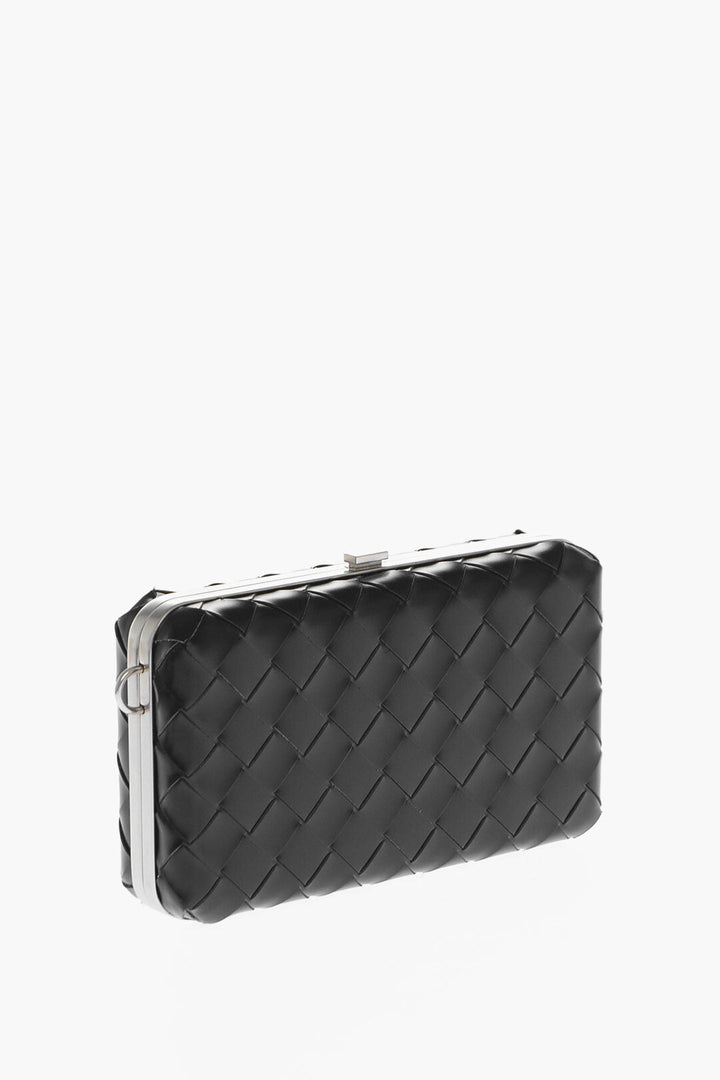 Bottega Veneta Woven Leather Clucth with Shoulder Strap