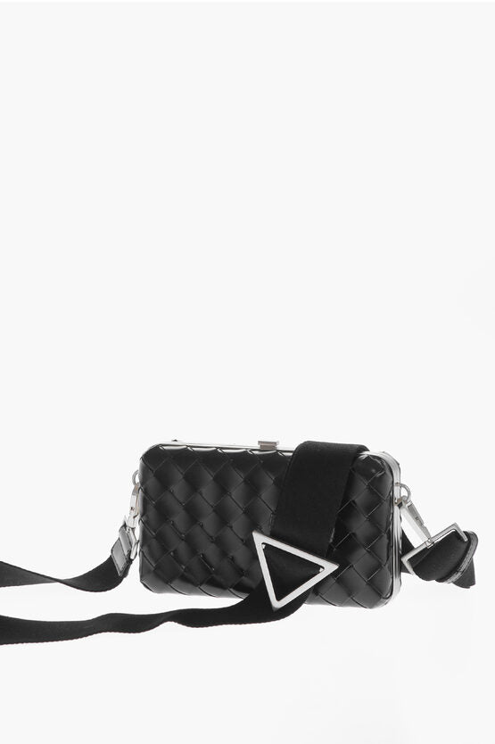 Bottega Veneta Woven Leather Clucth with Shoulder Strap