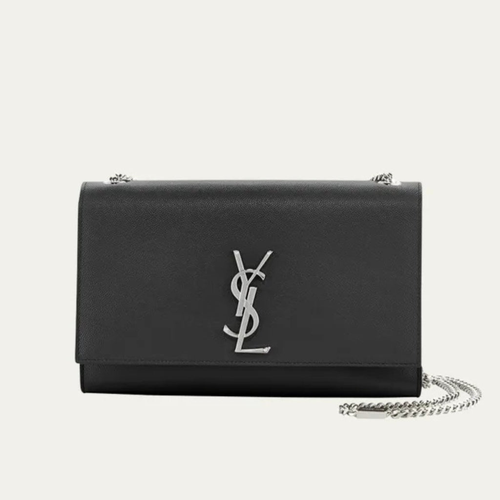 Saint Laurent Kate medium - Silver | Luxury Designer Fashion