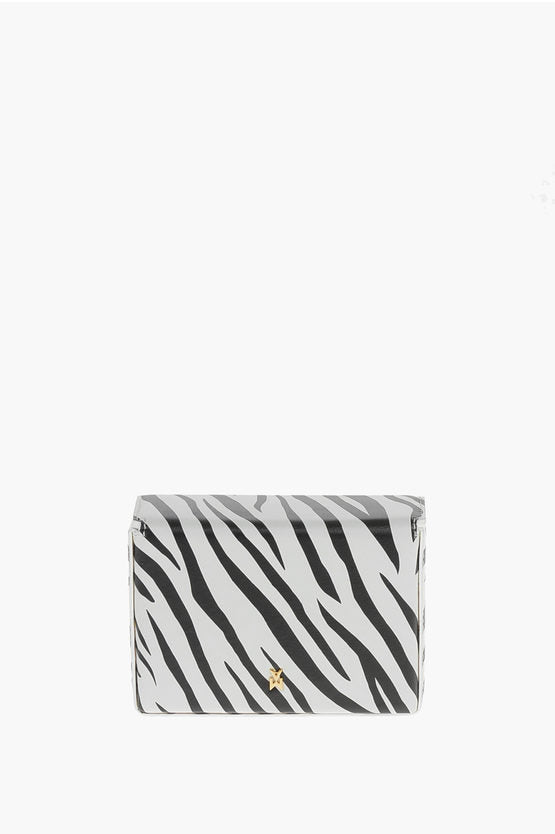 Amina Muaddi Zebra-printed Soft-leather JOHANA Mini Pochette