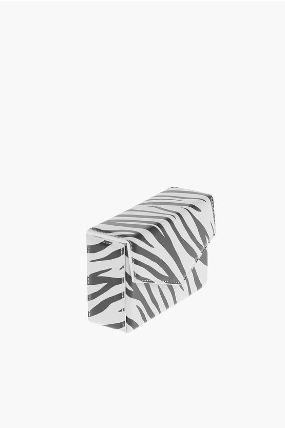 Amina Muaddi Zebra-printed Soft-leather JOHANA Mini Pochette