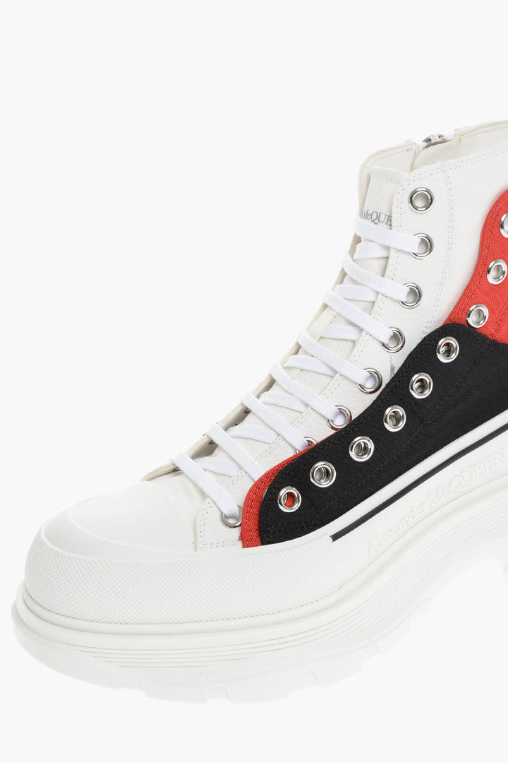 Alexander McQueen Zipped High-top Sneakers With Platform Sole