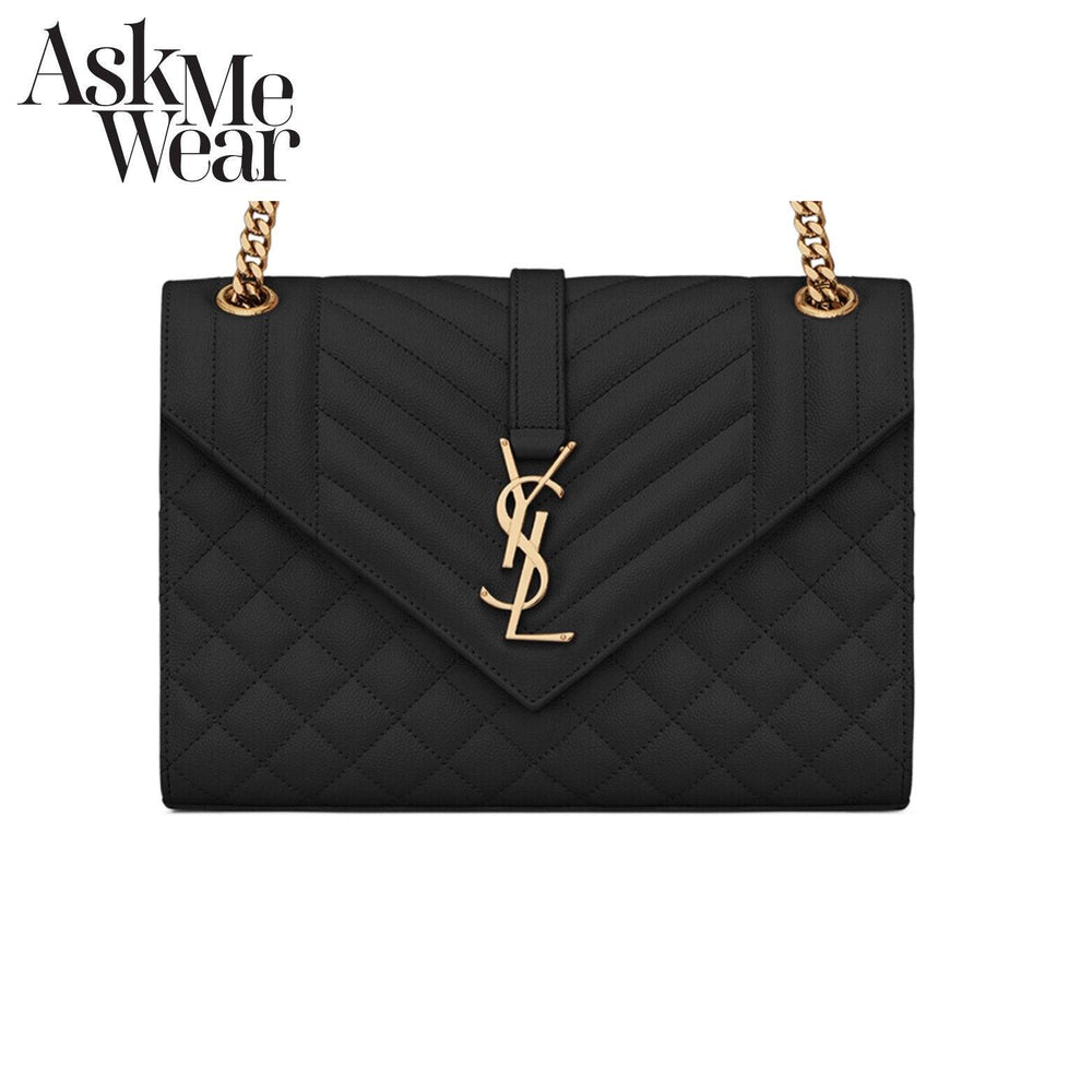 YSL - Handbag - SAINT LAURENT Envelope medium chain bag in supple matelassé leather - 6001850O7S11000 - Ask Me Wear