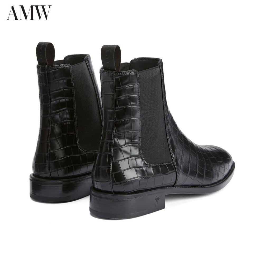 Giuseppe Zanotti Ryim Crocodile-effect Boots - IU30013003 - Ask Me Wear