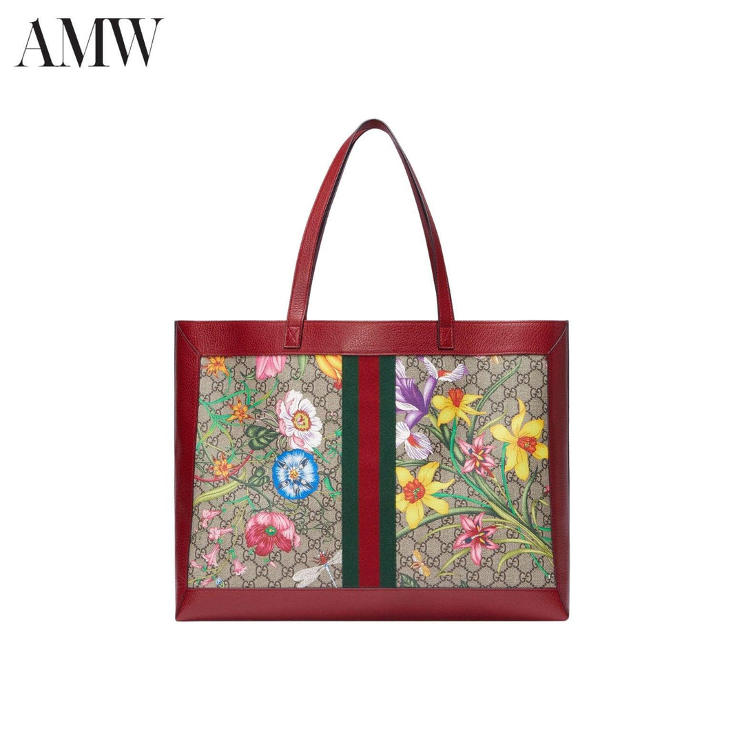 GUCCI Flora Print Tote Bag - 547947HWHAC8722 - Ask Me Wear