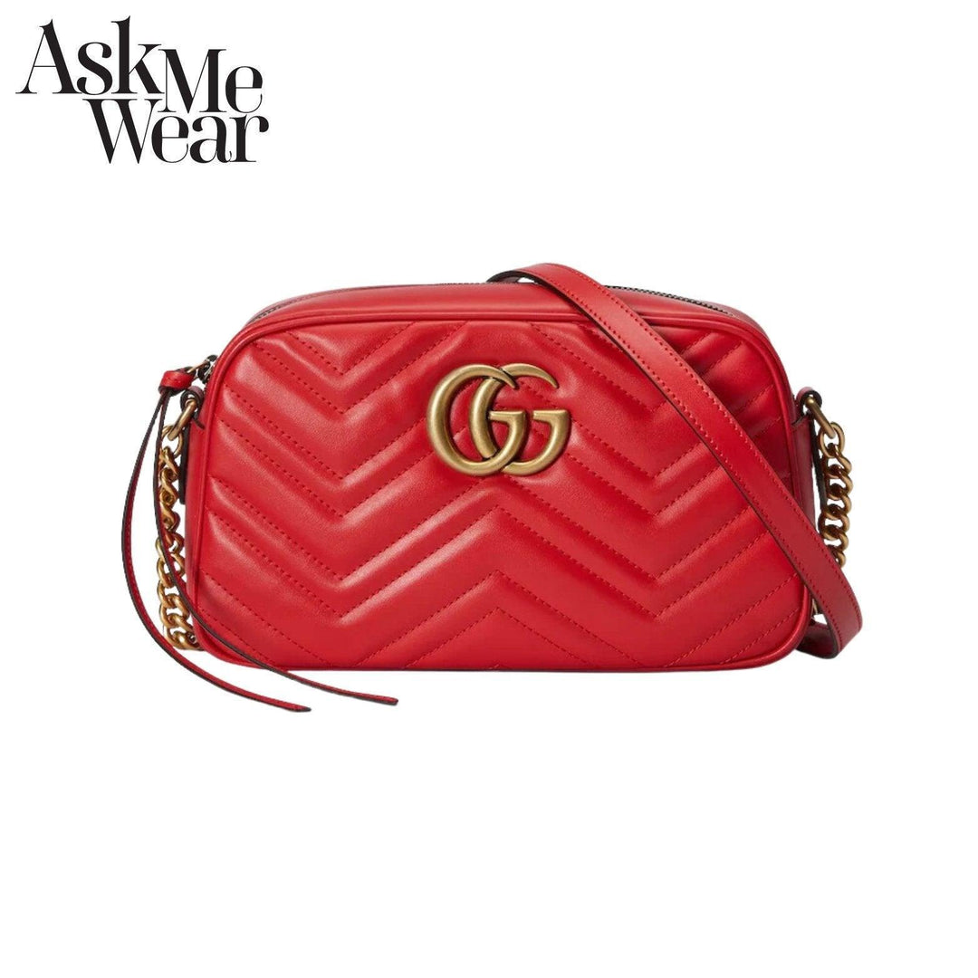 GUCCI GG Marmont small shoulder bag with gold-tone trim - 447632 DTD1D 6433 - Ask Me Wear