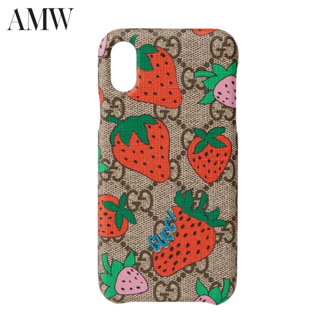 GUCCI iPhone X/XS Case With Gucci Strawberry - 587678G3E0T8919 - Ask Me Wear