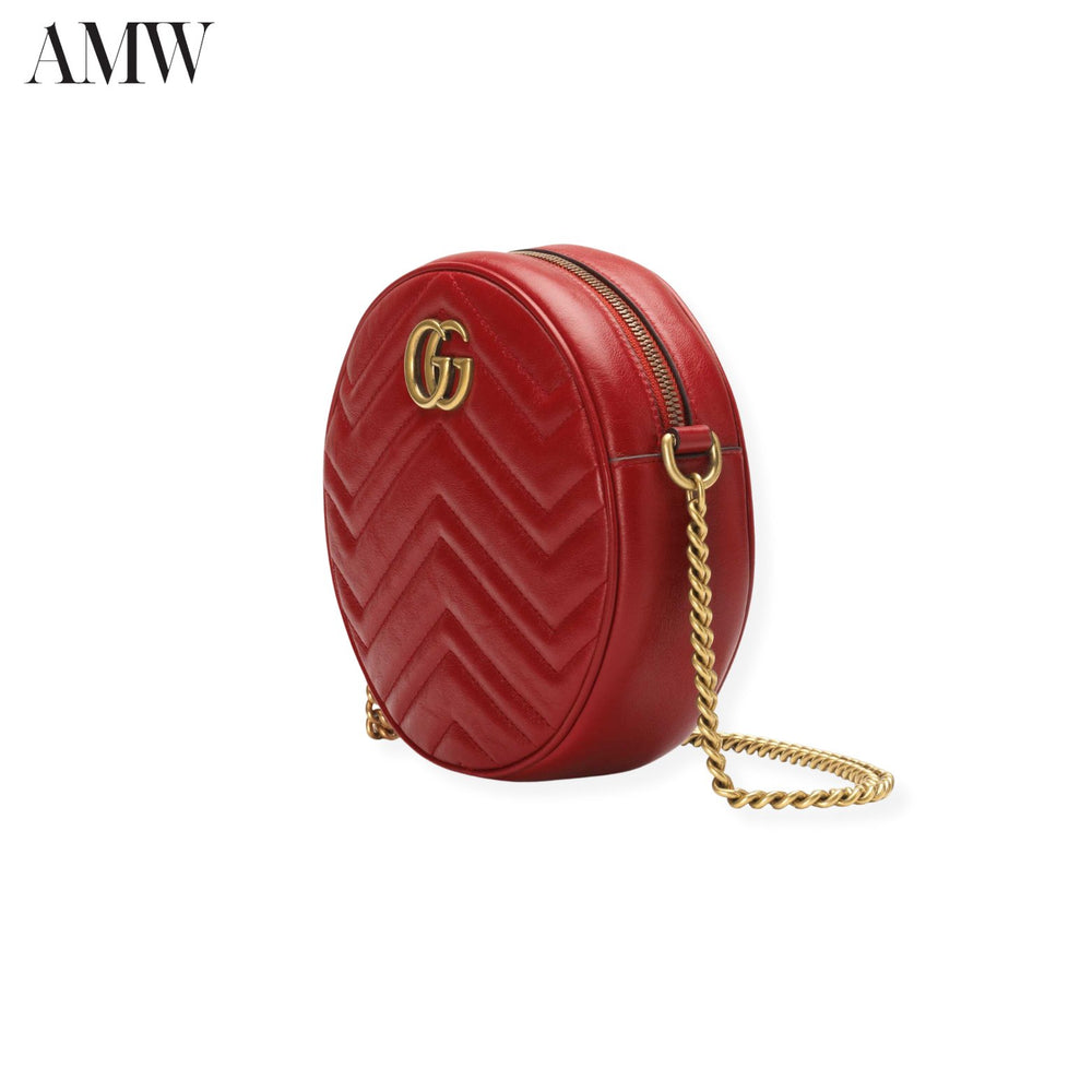 Gucci - Handbag - GUCCI Marmont Mini Round Shoulder Bag - 5501540OLET6438 - Ask Me Wear