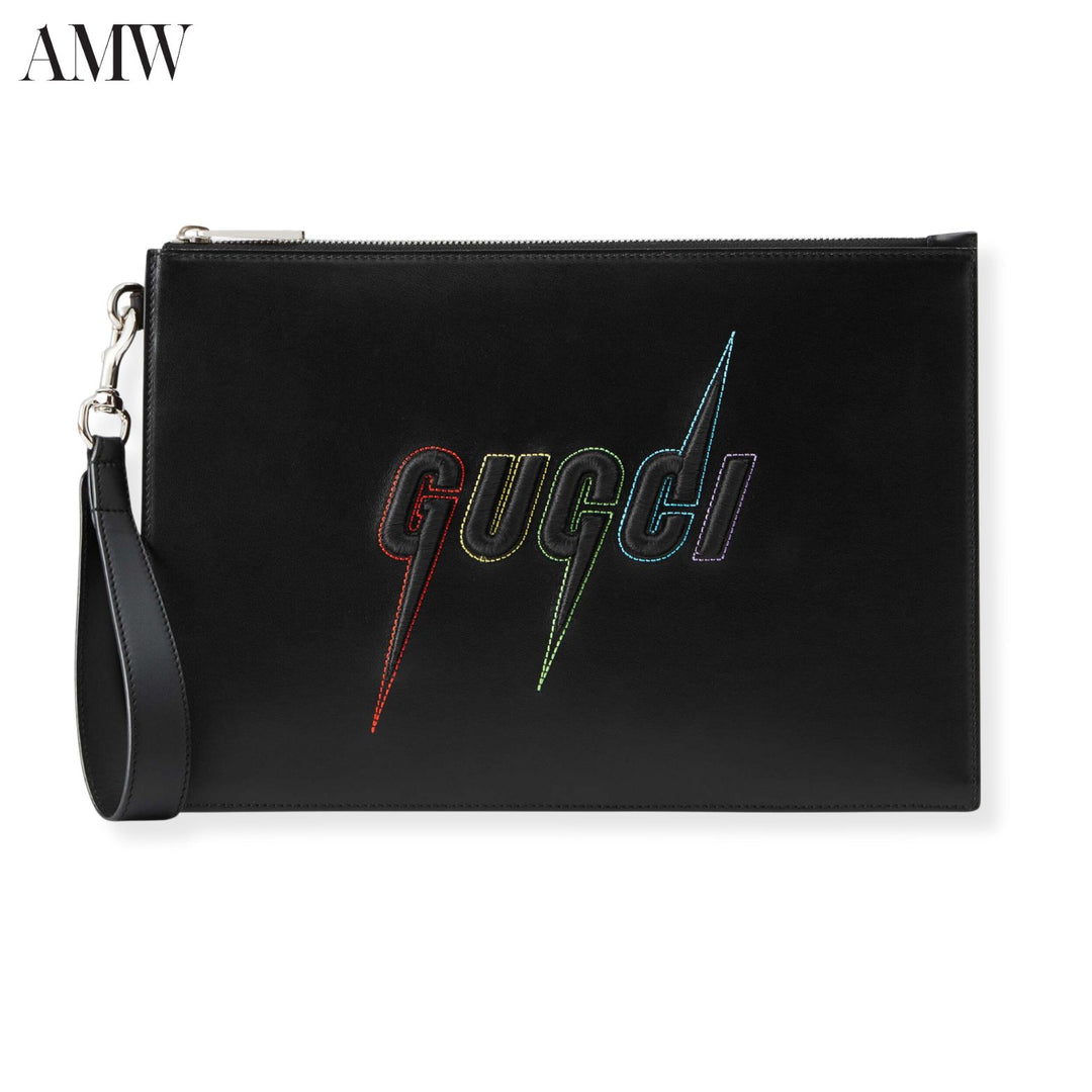 GUCCI Pouch with Gucci Blade Embroidery - 597678DTDTN1058 - Ask Me Wear