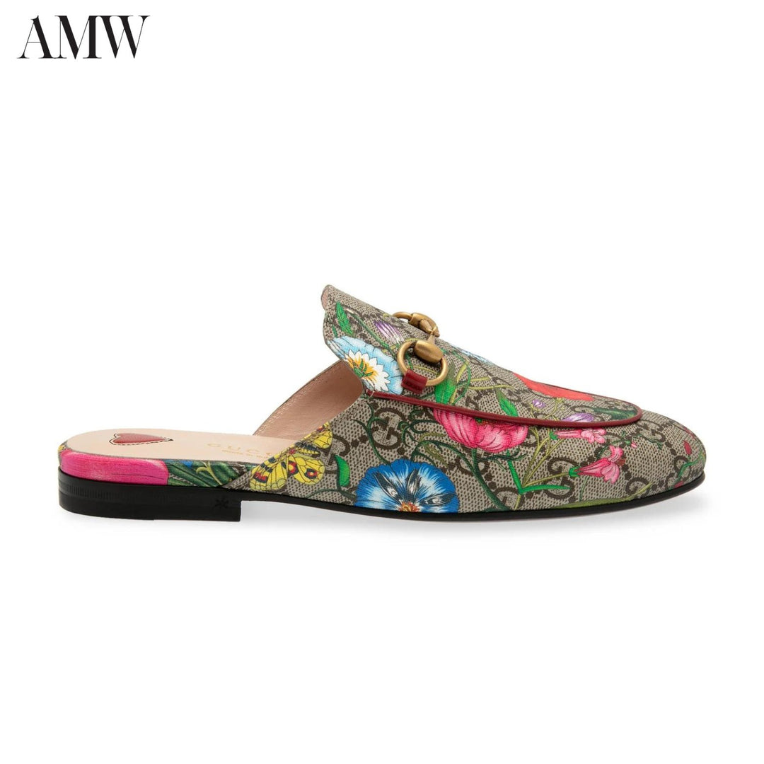 GUCCI 'Princetown' GG Floral Print Loafer Mule In Mutlicolor - 432772HT5408489 - Ask Me Wear